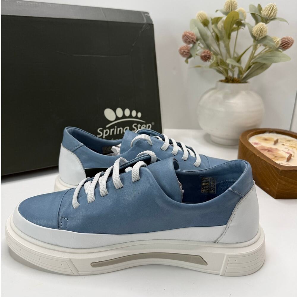 Spring Step Dune Platform Sneaker Blue Women's 7.5/EU 38 NWB FLAW - Picture 8 of 11
